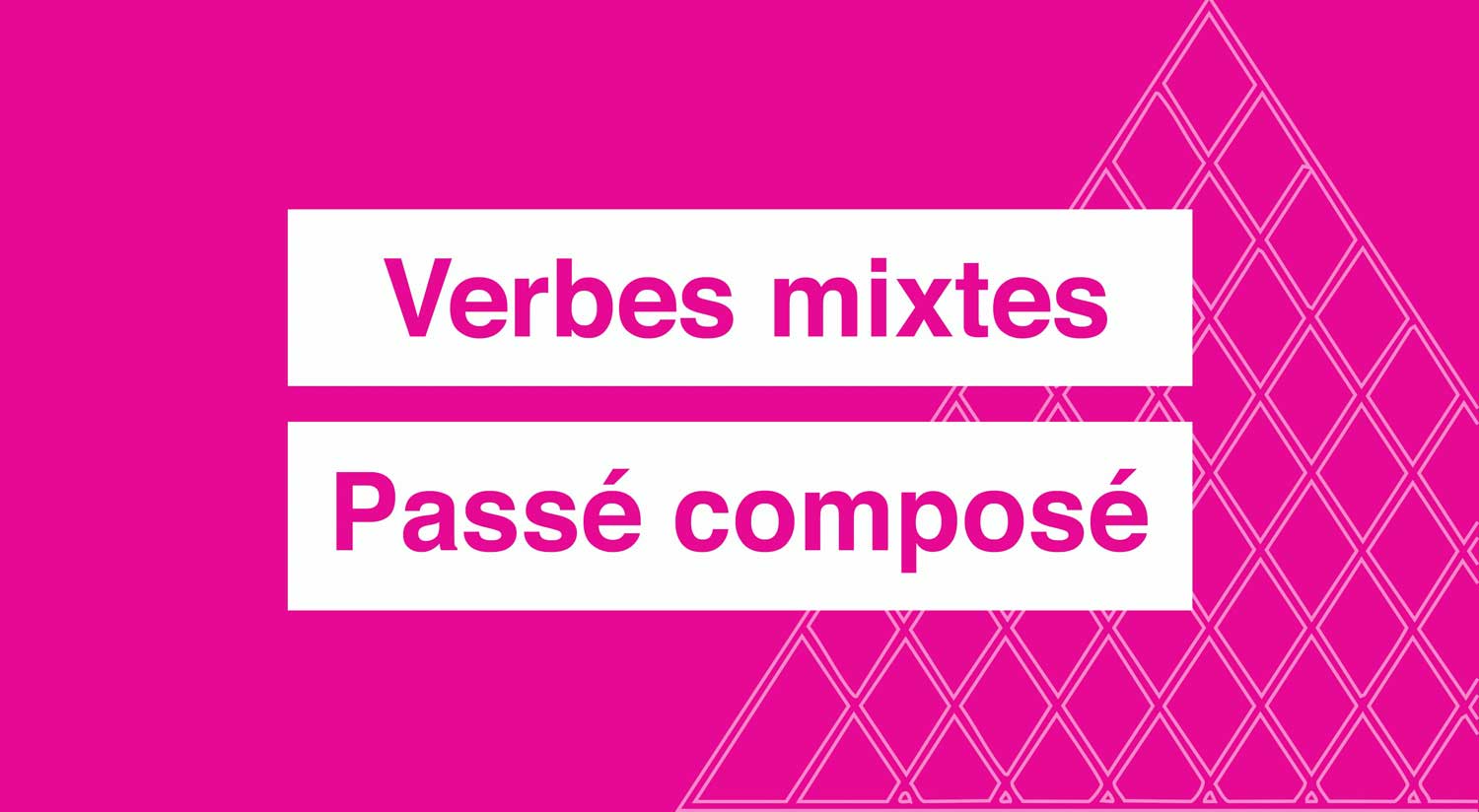 Les verbes mixtes au passé composé