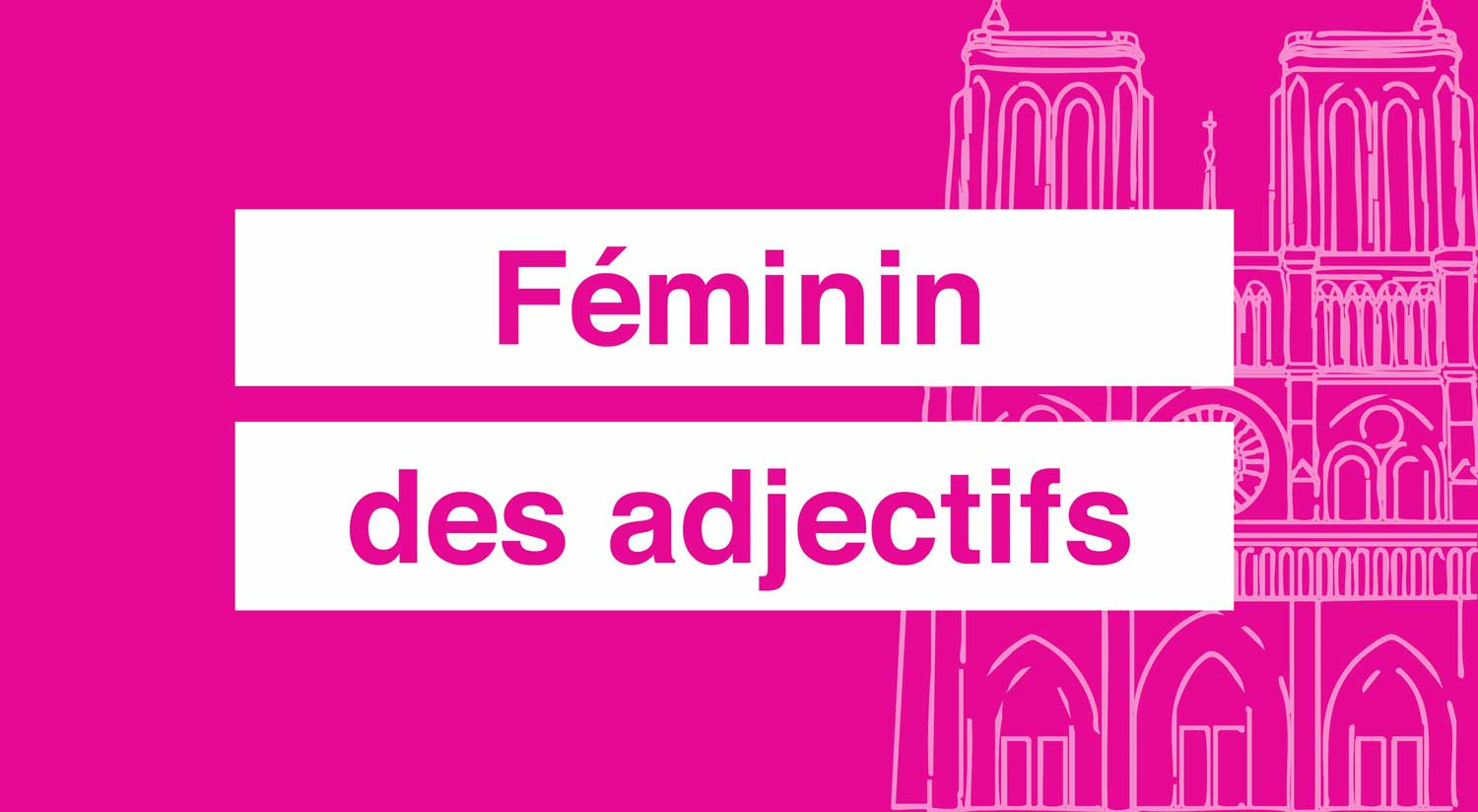 Le féminin des adjectifs